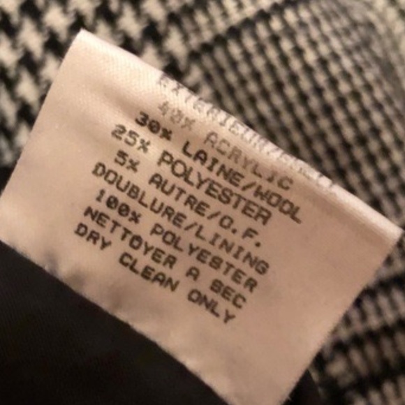 Ladies wool houndstooth print blazer. Perfect for layering! - Picture 4 of 5